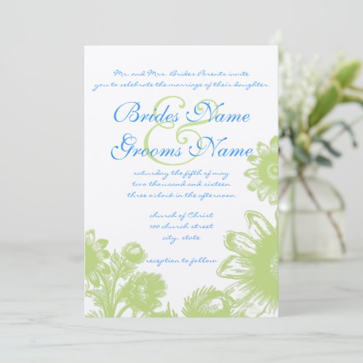 Prachtige uitnodiging tot weduwschap (Staand voorkant)