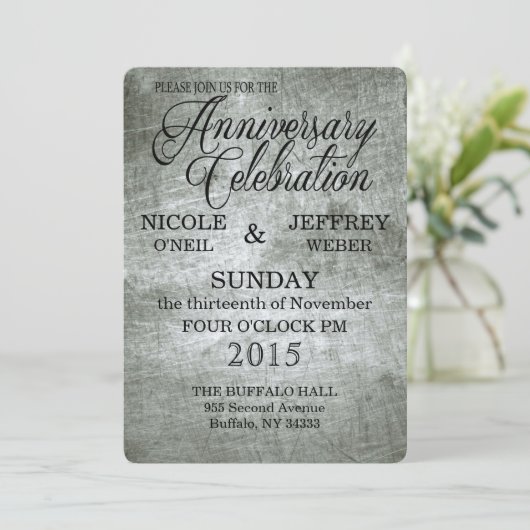 Prachtige uitnodiging voor 10 jaar Jubileum (Staand voorkant)