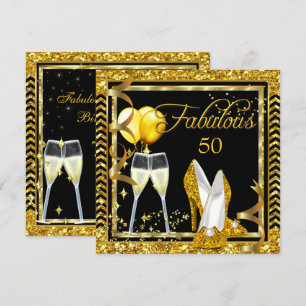 Prachtige uitnodiging voor een feest van 50 jaar, 