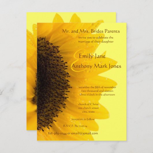 Prachtige uitnodiging voor het uitzenden van een z (Voorkant / Achterkant)