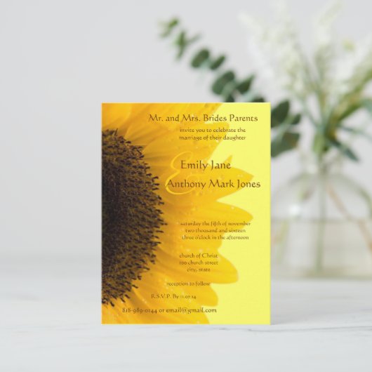 Prachtige uitnodiging voor het uitzenden van een z (Staand voorkant)