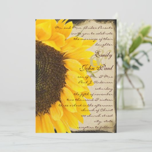 Prachtige uitnodiging voor het uitzenden van een z (Staand voorkant)