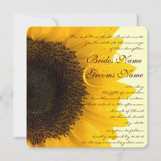 Prachtige uitnodiging voor het uitzenden van een z (Voorkant)