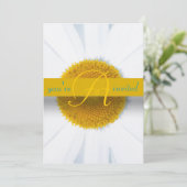 Prachtige uitnodiging voor weduwschap met de legan (Staand voorkant)