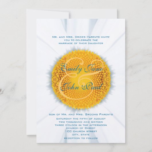 Prachtige uitnodiging voor weduwschap met de legan (Voorkant)