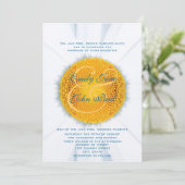 Prachtige uitnodiging voor weduwschap met de legan (Staand voorkant)