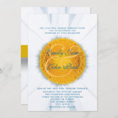 Prachtige uitnodiging voor weduwschap met de legan (Voorkant / Achterkant)