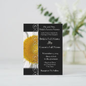 Prachtige uitnodiging voor weduwschap met de legan (Staand voorkant)