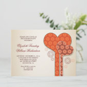 Prachtige uitnodigingen voor verlovingsfeesten (Staand voorkant)