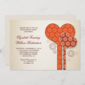 Prachtige uitnodigingen voor verlovingsfeesten (Voorkant / Achterkant)