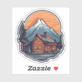 Prachtige Uitzicht Vacation Home Mountain Cabin Sticker (Vel)
