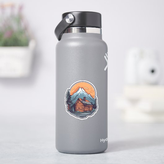 Prachtige Uitzicht Vacation Home Mountain Cabin Sticker (HydroFlask)