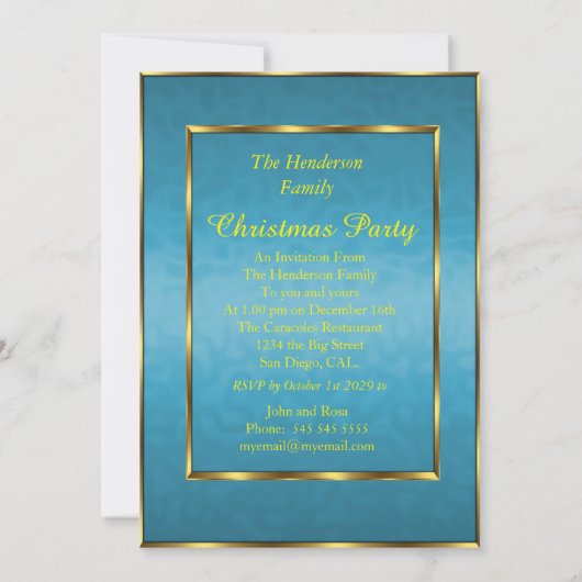 Prachtige Uitzicht voor kerstmis 2 Uitnodiging (Achterkant)