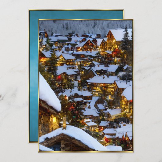 Prachtige Uitzicht voor kerstmis 2 Uitnodiging (Voorkant / Achterkant)