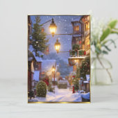 Prachtige Uitzicht voor kerstmis 3 Uitnodiging (Staand voorkant)