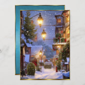 Prachtige Uitzicht voor kerstmis 3 Uitnodiging (Voorkant / Achterkant)