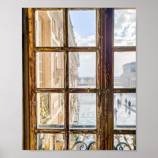 Prachtige Uitzichten van Versailles France Europea Poster (Voorkant)