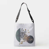 Prachtige unieke gepersonaliseerde Floral-Canvas t Crossbody Tas (Achterkant)