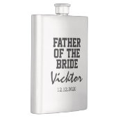 Prachtige VADER VAN HET GROOM-typografische monogr Heupfles (Rechts)