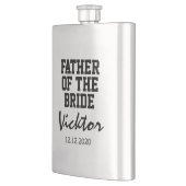 Prachtige VADER VAN HET GROOM-typografische monogr Heupfles (Links)