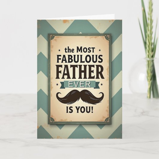 Prachtige Vader Vintage Bord Kaart (Voorkant)