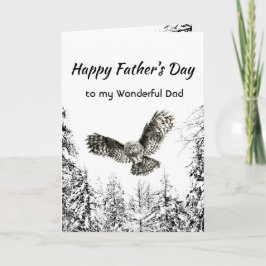 Prachtige Vaderdag Uil Wildernis Bos Kaart