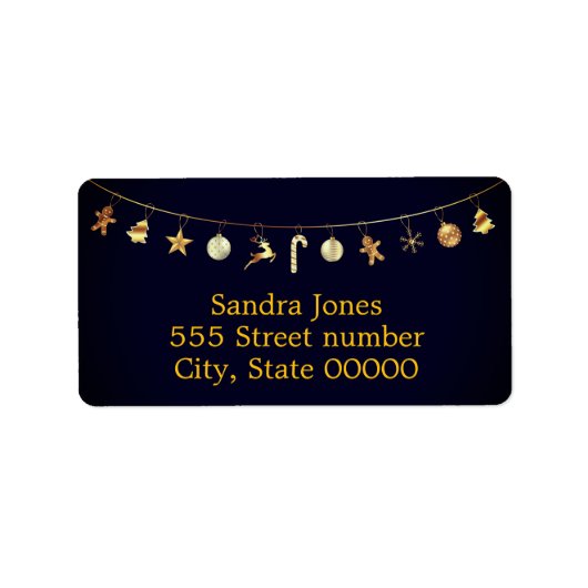 Prachtige vakantie adresetiketten etiket (Voorkant)