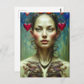 Prachtige Valentijn Goddess Briefkaart (Voorkant / Achterkant)