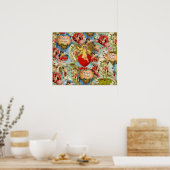 Prachtige  Valentijn Love Cherub Collage Poster (Keuken)