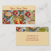 Prachtige  Valentijn Love Cherub Collage Visitekaartje (Voorkant / Achterkant)