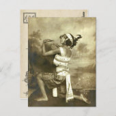 Prachtige  Vaudeville Dancer Briefkaart (Voorkant / Achterkant)