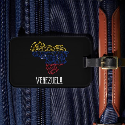 Prachtige Venezuela Mandala Art Flag Bagagelabel (Voorkant Insitu 4)