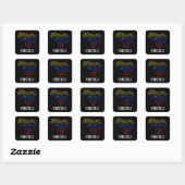 Prachtige Venezuela Mandala Art Flag Vierkante Sticker (Vel)