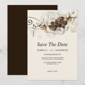 Prachtige ventilatorvoorzieningen save the date (Voorkant / Achterkant)