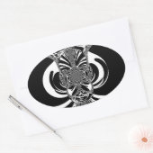 Prachtige verbazingwekkende Afrikaanse witte zwart Ovale Sticker (Envelop)