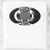 Prachtige verbazingwekkende Afrikaanse witte zwart Ovale Sticker (Tas)