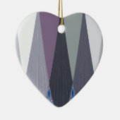 Prachtige verbazingwekkende Chevron Design Art Pri Keramisch Ornament (Rechts)