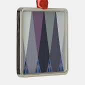 Prachtige verbazingwekkende Chevron Design Art Pri Metalen Ornament (Rechts)