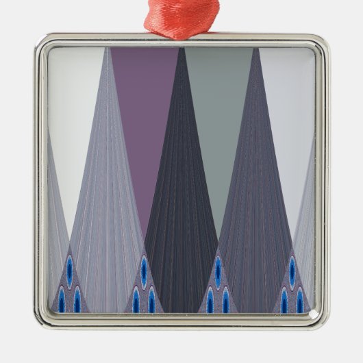 Prachtige verbazingwekkende Chevron Design Art Pri Metalen Ornament (Voorkant)