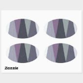 Prachtige verbazingwekkende Chevron Design Art Pri Ovale Sticker (Vel)