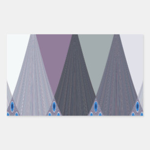 Prachtige verbazingwekkende Chevron Design Art Pri Rechthoekige Sticker