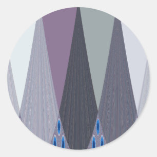 Prachtige verbazingwekkende Chevron Design Art Pri Ronde Sticker