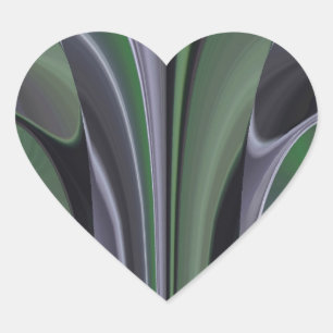 Prachtige Verbazingwekkende Groene Aurora Textuur Hart Sticker