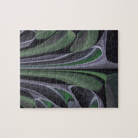 Prachtige Verbazingwekkende Groene Aurora Textuur  Legpuzzel (Horizontaal)