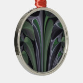 Prachtige Verbazingwekkende Groene Aurora Textuur Metalen Ornament (Rechts)