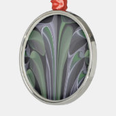 Prachtige Verbazingwekkende Groene Aurora Textuur Metalen Ornament (Links)