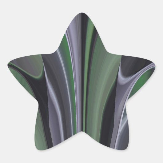Prachtige Verbazingwekkende Groene Aurora Textuur  Ster Sticker (Voorkant)