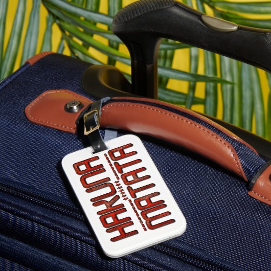 Prachtige verbazingwekkende in reliëf gemaakte rod bagagelabel (Voorkant Insitu 1)