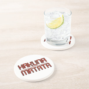 Prachtige verbazingwekkende in reliëf gemaakte rod zandsteen onderzetter