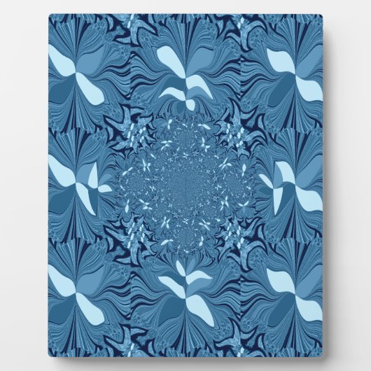 Prachtige verbazingwekkende iriserende blauwe cale fotoplaat (Voorkant)